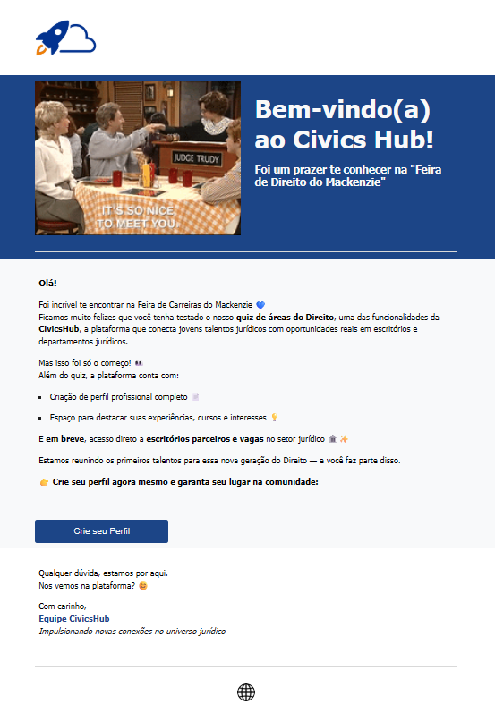 Email de Boas-Vindas - Mack